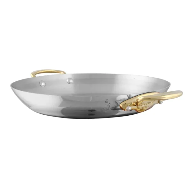 5-Ply Round Gratin Pan With Brass Handles