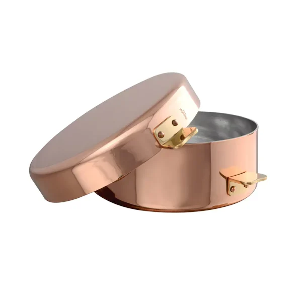 Polished Copper & Tin Inside Pomme-Anna Sauce Pan With Brass Handles