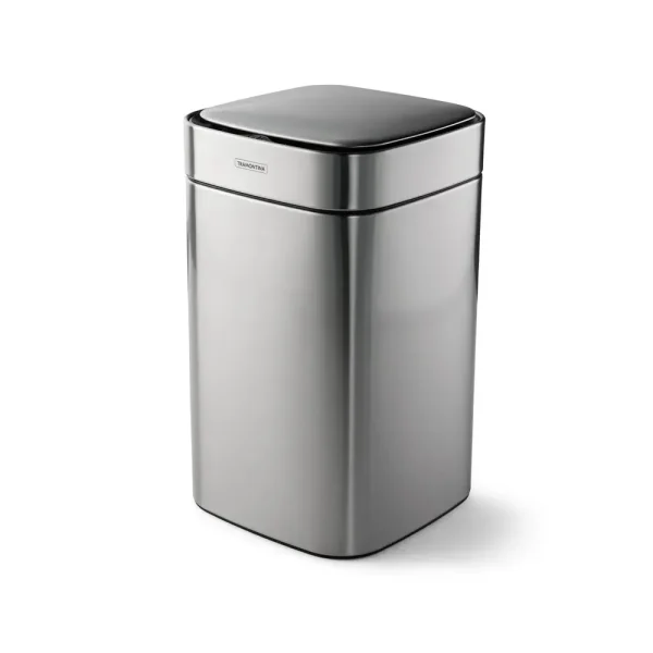 3.17 Gallon Stainless Steel Square Sensor Bin with SS Capped Lid