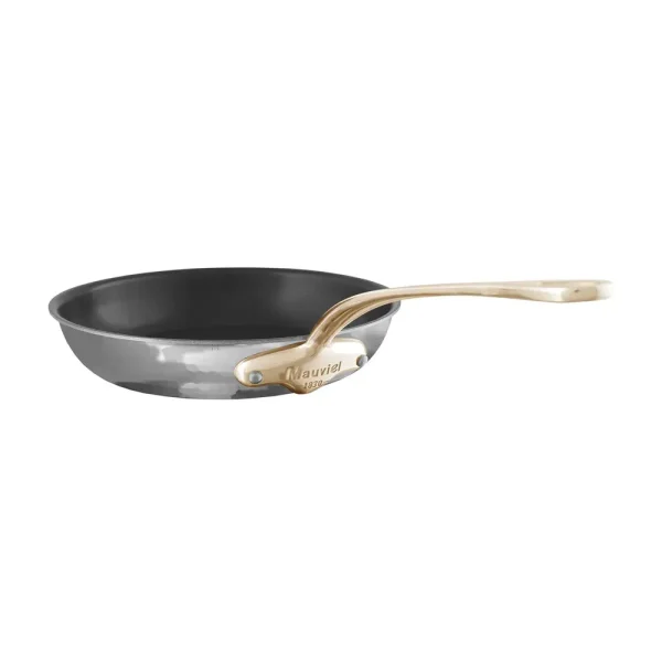 Hammered 5-Ply Nonstick Frying Pan With Brass Handle