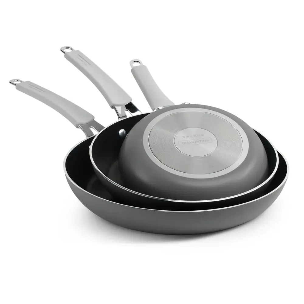 3 Pk Fry Pans with Nonstick Interior