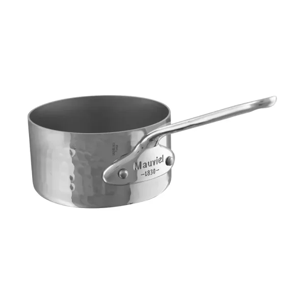 M’MINIS Hammered 5-Ply Sauce Pan, Cast Stainless Steel Handles, 0.4-Qt