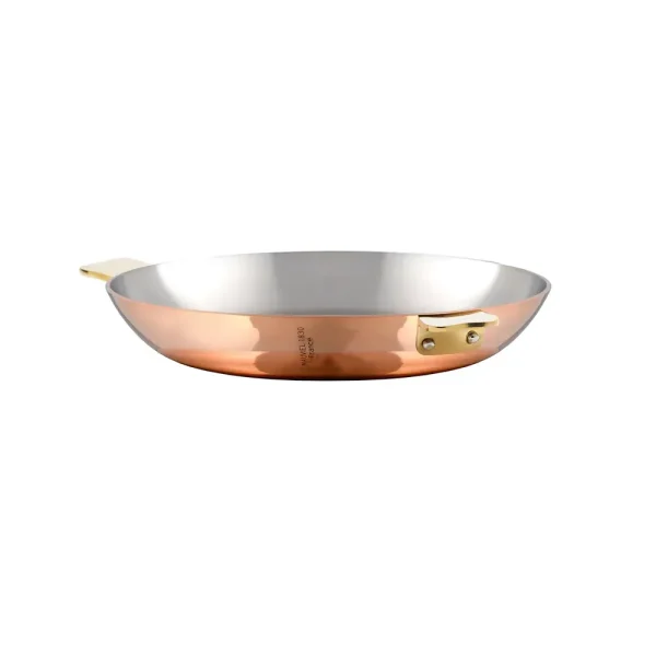 Art Déco Copper Round Pan With Brass Handles