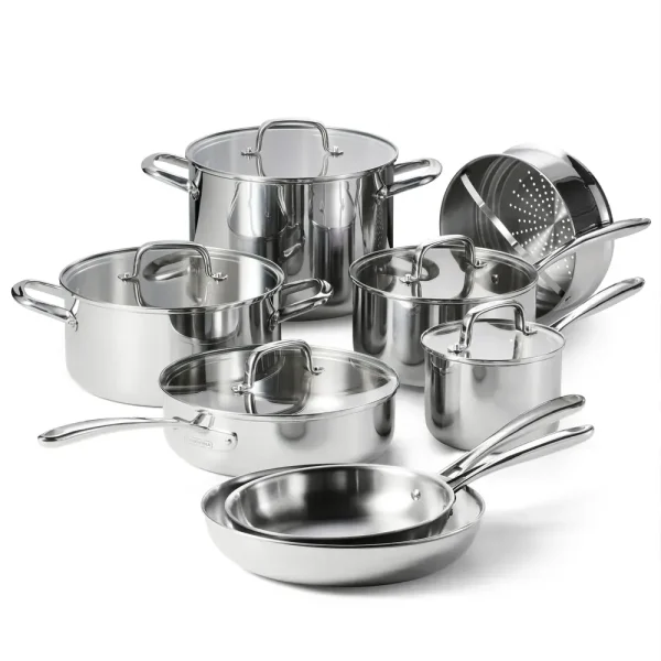 Triverge Tri Ply Clad Stainless Steel Cookware Set