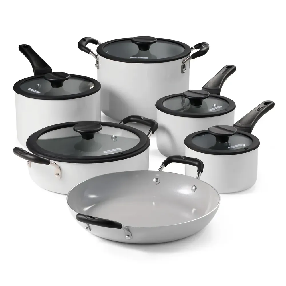 Nesting 11 Piece Ceramic Nonstick Cookware Set