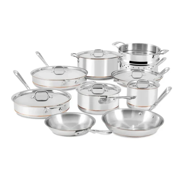 Copper Core 9 Piece Cookware Set
