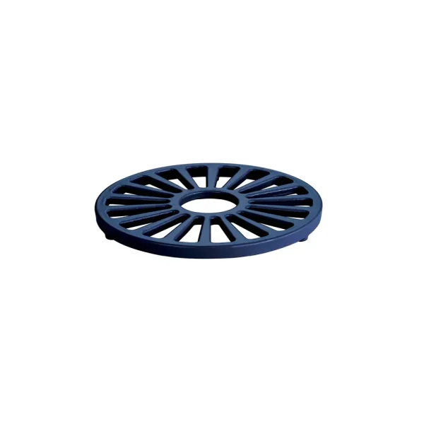 Bestow 7 in Enameled Cast-Iron  Round Trivet – Gradated Cobalt