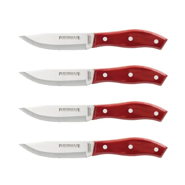 Porterhouse 4 Piece – 5 in Steak Knife Set – Pointed
