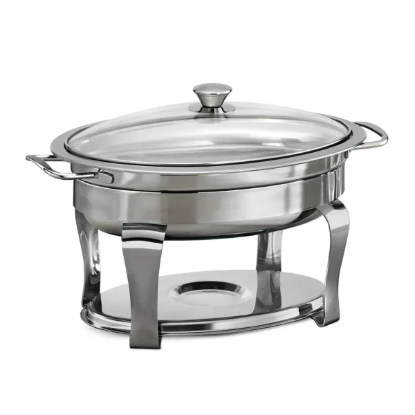 Proline 4.2 Quart Stainless Steel Oval Chafing Dish