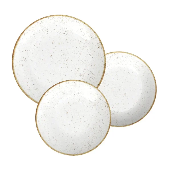 Rustic 12 Piece Plate Set