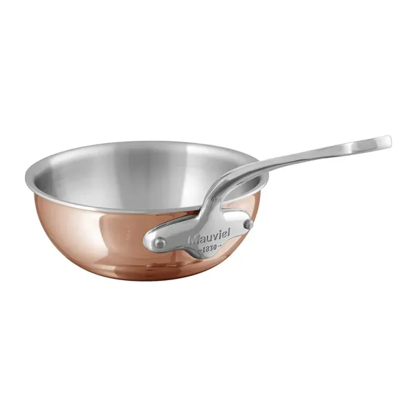 Induction Copper Chef Pan With Cast Stainless Steel Handle