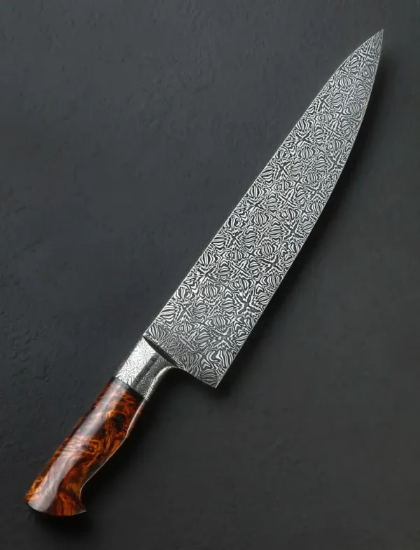 Starburst Burl Damascus Chef 275mm