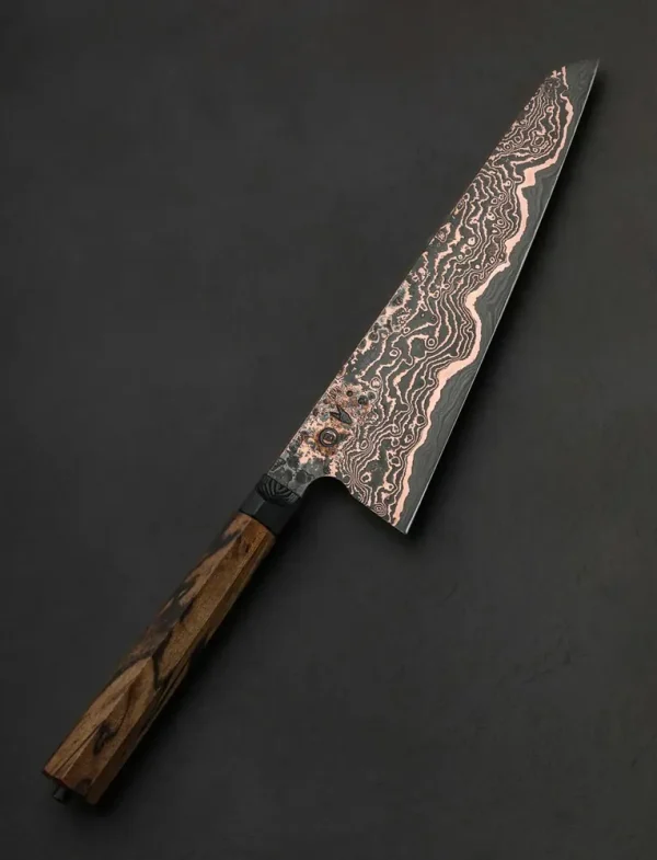 Spalted Myrtle Copper Gyuto 235mm