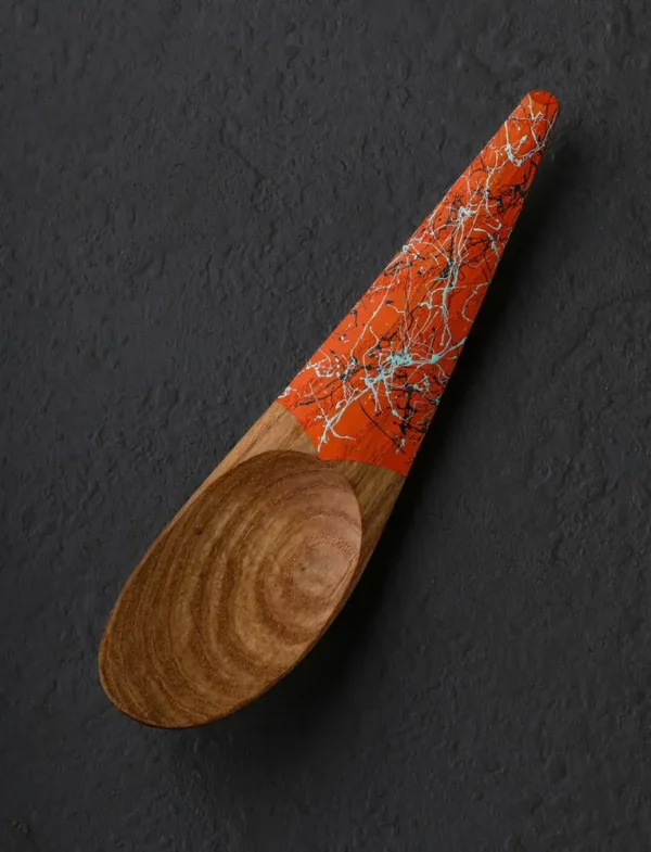 Speckled Orange Kayak Spoon