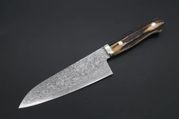 R-2 Custom Damascus Gyuto Knife 160mm (6.2 inch, “Stag Handle”,)