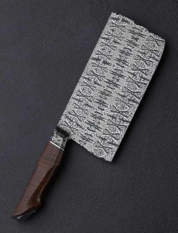 Helix Damascus Opal Cleaver 186mm