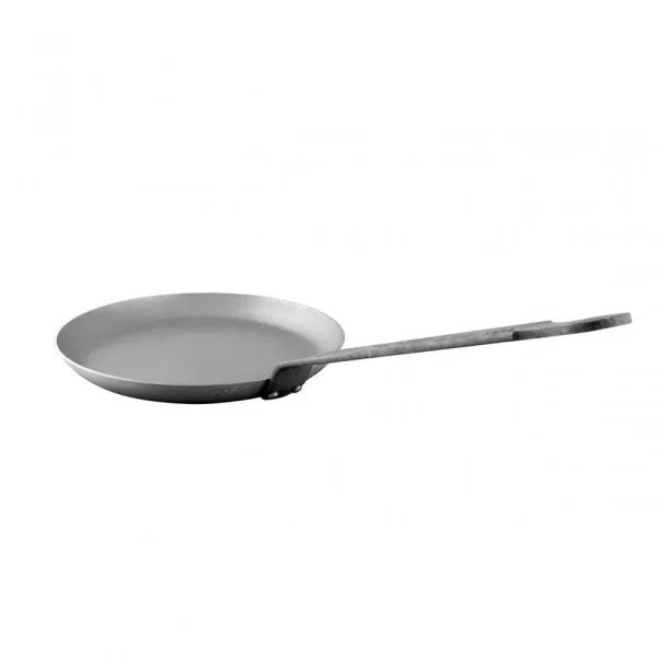 Black Carbon Steel Crepe Pan With Iron Handle
