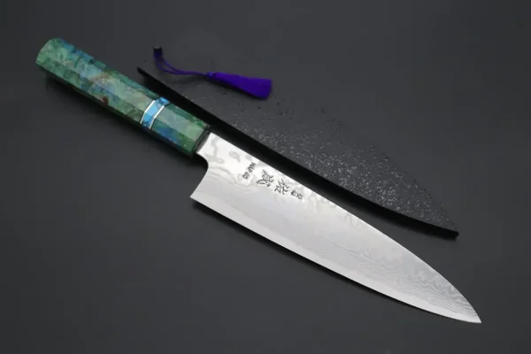 HAP-40 Nickel Damascus Wa Gyuto Knife 210mm (8.2 inch,)