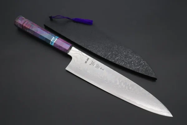 HAP-40 Nickel Damascus Wa Gyuto Knife 240mm (9.4 inch,)