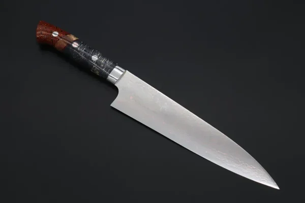 VG-10W Multi-Colored Golden-Rainbow Damascus Gyuto Knife 210mm (8.2 Inch)