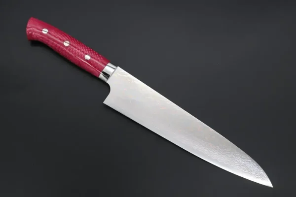 VG-10W Multi-Colored Golden-Rainbow Damascus Gyuto Knife 240mm (9.4 Inch)