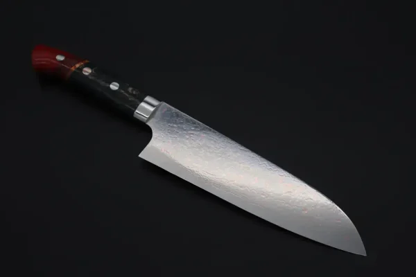 VG-10W Multi-Colored Golden-Rainbow Damascus Santoku Knife 180mm (7 Inch)